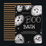 Chalkboard Ghost Boo Costume Halloween Birthday Invitation<br><div class="desc">Cool Party Invitations with illustrated chalkboard ghost</div>