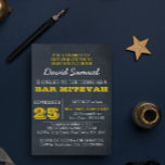 Chalkboard Gold Bar Mitzvah Invitation<br><div class="desc">These casual chic invitations are perfect for any Bar Mitzvah celebration. Each line of text is fully customizable to say just what you want!</div>