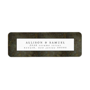 Chalkboard Gold Silver Stars Adresse de retour