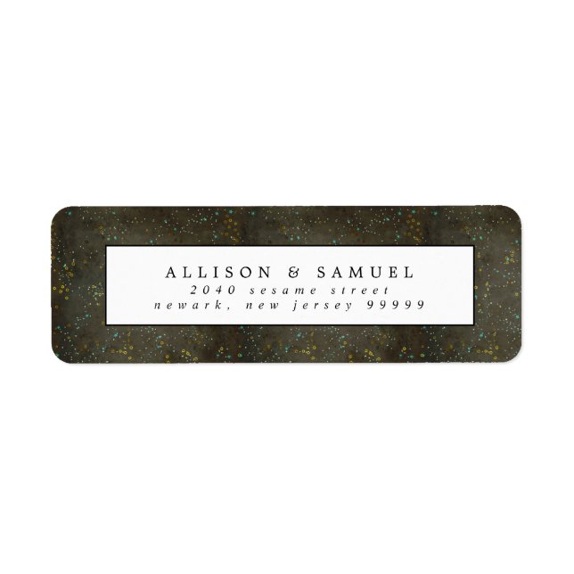 Chalkboard Gold Silver Stars Adresse de retour (Devant)