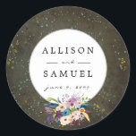 Chalkboard Gold Silver Stars Constellation Wedding Classic Round Sticker<br><div class="desc">A beautiful chalkboard template for the DIY Bride.The simple and minimalist text begins with your names in all capitals. You can easily replace the template text with your own wedding details. It is also easy to change the text font, size and colour. Create a beautiful Christmas wedding event for everyone...</div>