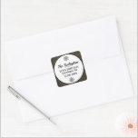 Chalkboard Gold Silver Stars Return Address Square Sticker<br><div class="desc">Personalize this return address sticker for your Christmas cards or packages. Create a beautiful Christmas gift for everyone you love. This artist-designed Xmas pattern is perfect to use for a Christmas party, but can also be used for a winter or Christmas wedding, engagement party or bachelorette party. This Christmas pattern...</div>