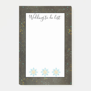 Chalkboard Gold Silver Stars Wedding To Do List Post-it Notes
