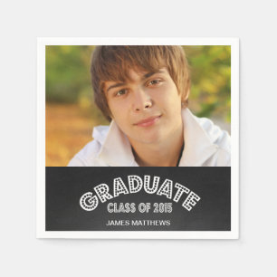 CHALKBOARD GRAD   GRADUATION PARTY PAPER NAPKINS
