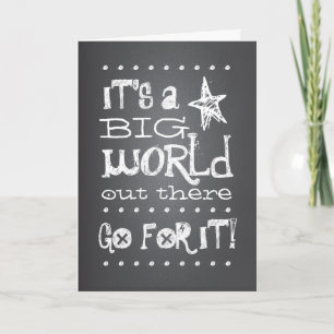 Chalkboard Graduate Go For It Congratulation Card