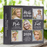 Chalkboard Graduation Customized Photo Album Binder<br><div class="desc">Celebrate your graduate and give a special personalized gift with this custom photo collage graduation photo album scrapbook. This unique graduate photo album binder will be a treasured keepsake. Customize with 6 of your favourite senior or college photos, and personalize with graduating year, monogrammed name, high school or college. See...</div>