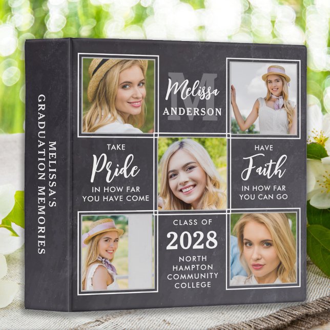 Chalkboard Graduation Customized Photo Album Binder (Creator Uploaded)
