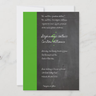 Chalkboard Green Wedding Invitation
