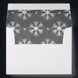 Chalkboard Greetings Collection Envelope<br><div class="desc">Personalize your envelopes with your return address and a handdrawn snowflake pattern on a trendy chalkboard background for the envelope liner.</div>