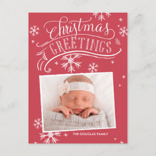 Chalkboard Greetings Collection Holiday Postcard