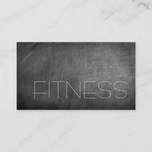 Chalkboard Grey Fitness Carte de visite sportif