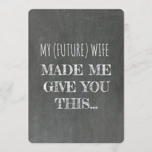 Chalkboard   GROOMSMAN   BEST MAN Funny Proposal Invitation