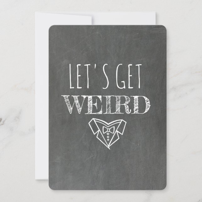 Chalkboard GROOMSMAN / BEST MAN Funny Proposal Invitation (Front)