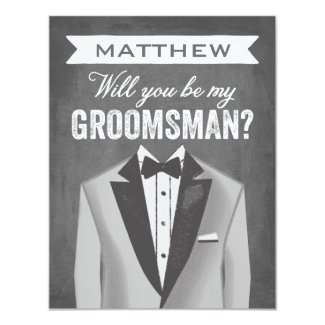 Chalkboard Groomsman | Groomsman Card