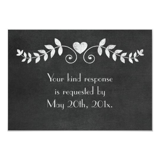 Chalkboard Heart Wedding Card