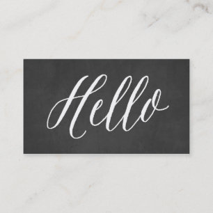 Chalkboard Hello   Business Cards