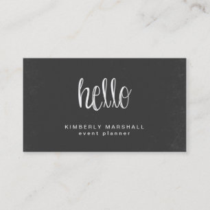 Chalkboard Hello Cartes de visite