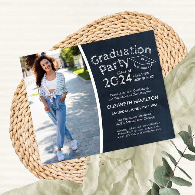 Chalkboard High School Photo Grad Party Budget (Creator Uploaded)
