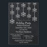 Chalkboard Holiday party Invitation<br><div class="desc">Chalkboard snowflakes,   Holiday Dinner, Christmas Holiday party Invitation</div>