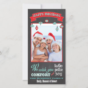 Chalkboard Holiday Photo Card
