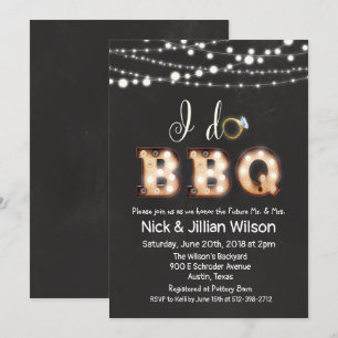 Chalkboard I DO BBQ Couples Shower Invitation