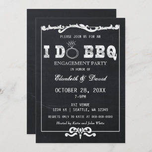 chalkboard i do bbq engagement invitations à la fê