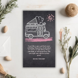 Chalkboard Ice Cream Truck Baby Shower Enclosure Card