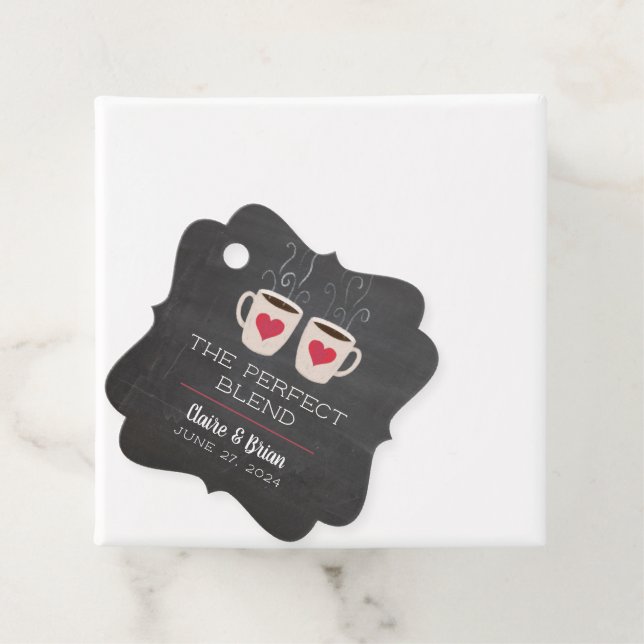 Chalkboard Illustrated Perfect Blend Favour Tag (In Situ)