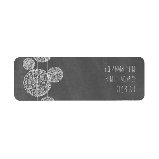 Chalkboard Inspired Globes Address Label (Front)