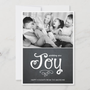 Chalkboard Joy Holiday Photo Cards