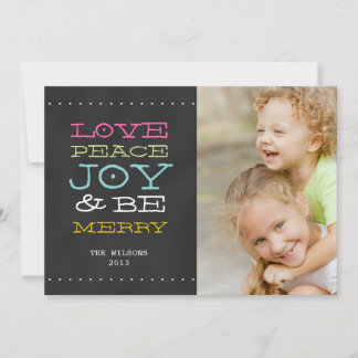 CHALKBOARD JOY | PHOTO HOLIDAY CARD