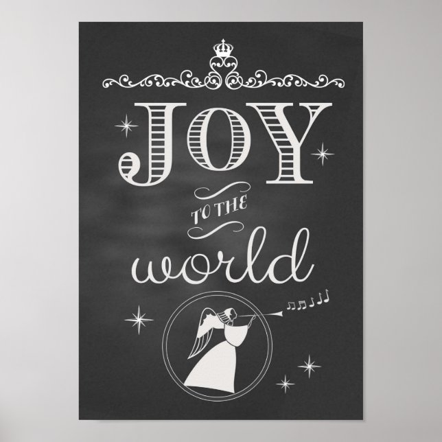 Chalkboard - Joy to the World Poster (Front)