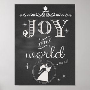 Chalkboard - Joy to the World Poster
