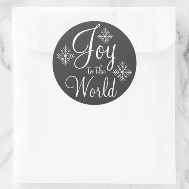 Chalkboard Joy to the World Stickers (Sac)