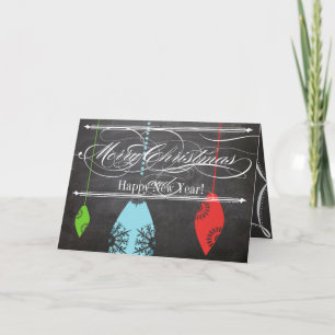 Chalkboard Joyeux Noël Famille Carte photo
