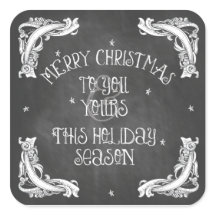 Chalkboard Joyeux Sticker de Noël