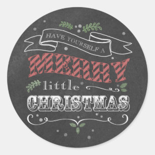 Chalkboard Joyeux Sticker rond Noël