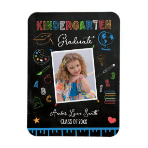Chalkboard Kindergarten Graduation Magnet