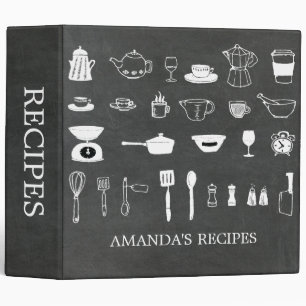 Chalkboard Kitchen Bridal Shower Recipe Binder