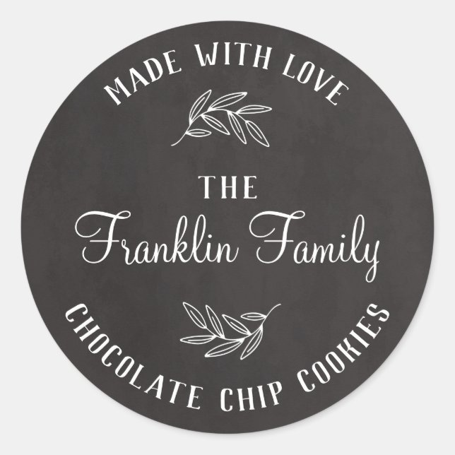 Chalkboard Label with Elegant Greenery Gift (Front)