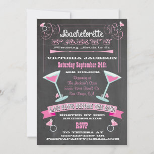 Chalkboard Last Fling Before the Ring Invitation