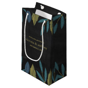 Chalkboard Leaf Wedding Favour Small Gift Bag