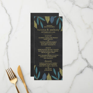 Chalkboard Leaf Wedding Menu