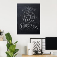 Chalkboard Lettering '12 Days of Christmas' Modern