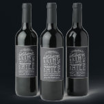 Chalkboard Lettering Personalized Christmas Gift Wine Label<br><div class="desc">Custom printed wine bottle holiday gift labels. This fun design features cute hand-lettered style typography on a faux chalkboard background. The text reads "Hope the holidays bring you lots of reasons to smile". Personalize it with your name or other custom text. Use the design tools to edit the text, add...</div>