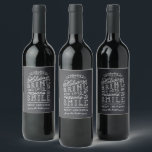 Chalkboard Lettering Personalized Christmas Gift Wine Label<br><div class="desc">Custom printed wine bottle holiday gift labels. This fun design features cute hand-lettered style typography on a faux chalkboard background. The text reads "Hope the holidays bring you lots of reasons to smile". Personalize it with your name or other custom text. Use the design tools to edit the text, add...</div>
