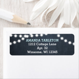 Chalkboard Lights Aqua Personalized