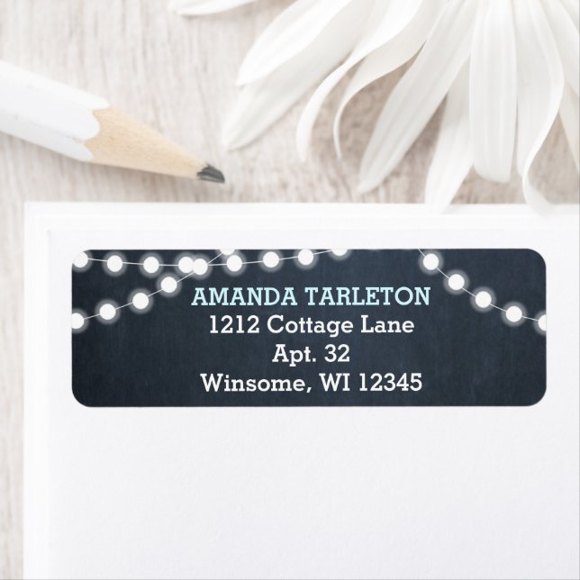 Chalkboard Lights Aqua Personnalisé (En situation)