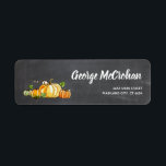 Chalkboard Little Pumpkin Halloween Return Address<br><div class="desc">Chalkboard Little Pumpkin Return Address label. For further customization,  please click the "Customize it" button and use our design tool to modify this template.</div>