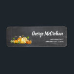Chalkboard Little Pumpkin Halloween Return Address<br><div class="desc">Chalkboard Little Pumpkin Return Address label. For further customization,  please click the "Customize it" button and use our design tool to modify this template.</div>